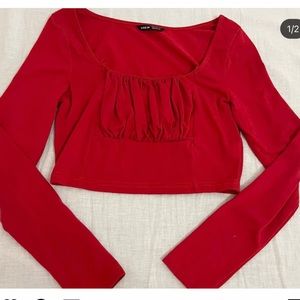 Red long sleeve crop top ❤️‍🔥❤️‍🔥